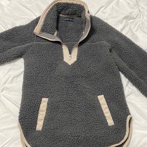 Abercrombie quarter zip sherpa